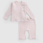 Organik Pamuklu Kaşkorse Modal Pembe Bebek Takımı