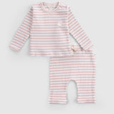 Organik Pamuklu Kaşkorse Modal Pembe Bebek Takımı