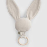 Ahşap Saplı Bej Çıngıraklı Diş Kaşıyıcı Tavşan