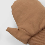 Organik Pamuklu Ayıcık Kahverengi Balaklava Eldiven Seti