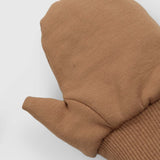 Organik Pamuklu Ayıcık Kahverengi Balaklava Eldiven Seti