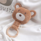 Ahşap Saplı Kahve Çıngıraklı Diş Kaşıyıcı Ayıcık