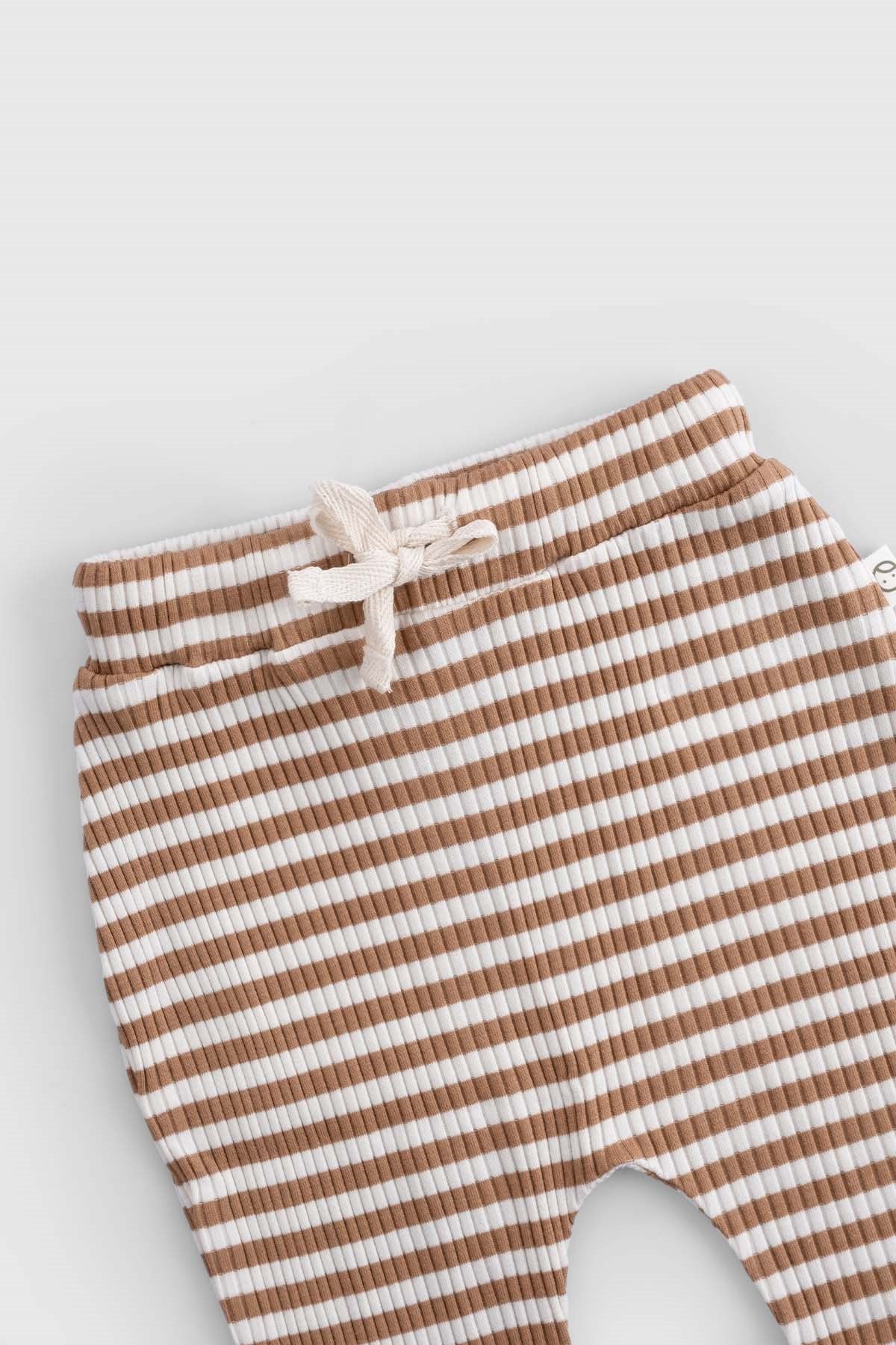 Organik Pamuklu  Kaşkorse  Modal Kahve Bebek Takımı