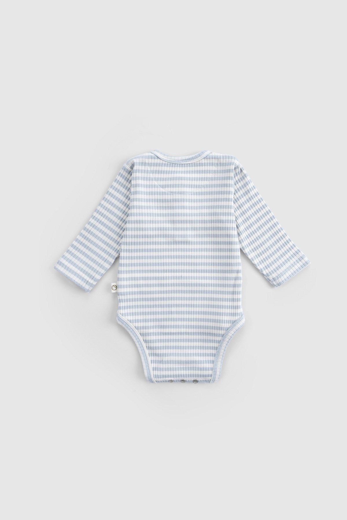 Ayarlanabilir Çıtçıtlı Modal Bebek Body Uzun Kollu Mavi Zıbın