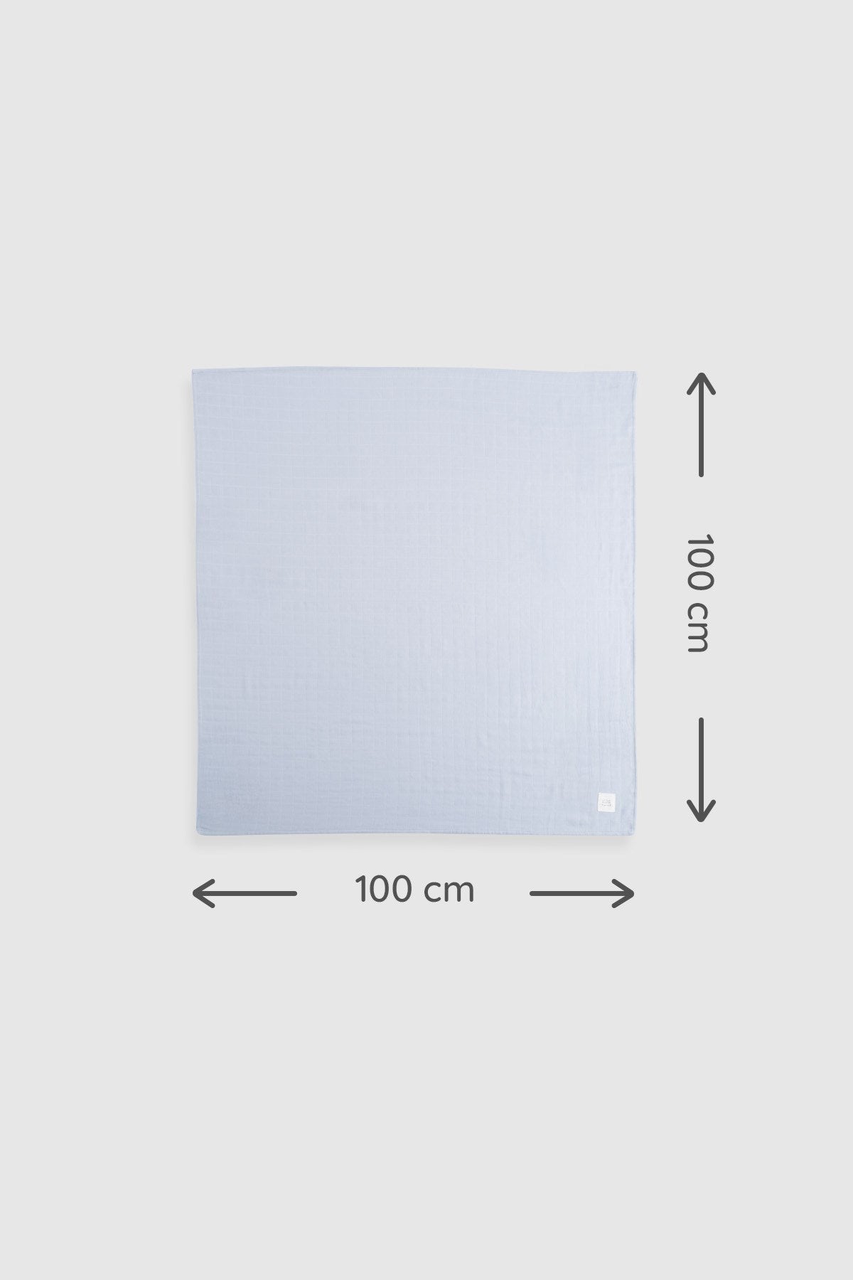 Organik Pamuk Müslin Mavi 3'lü Swaddle Seti 100x100 cm