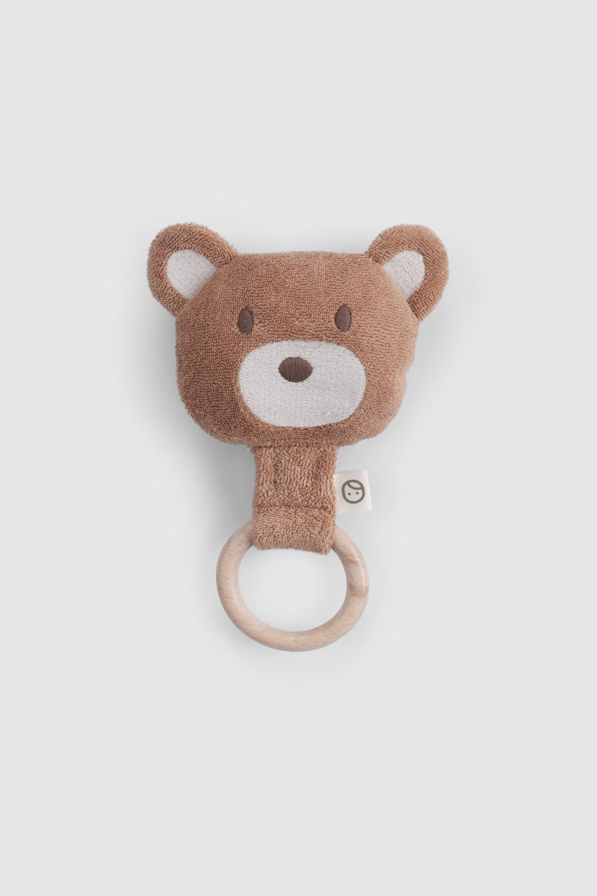 Ahşap Saplı Kahve Çıngıraklı Diş Kaşıyıcı Ayıcık