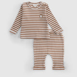 Organik Pamuklu  Kaşkorse  Modal Kahve Bebek Takımı