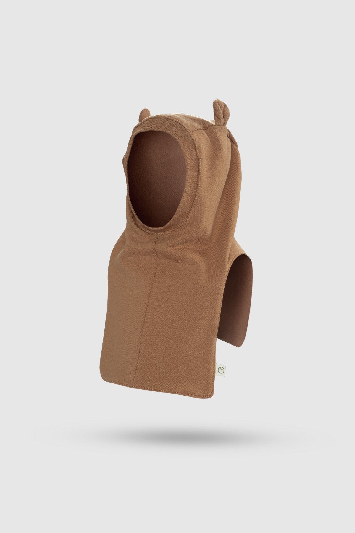 Organik Pamuklu Ayıcık Kahverengi Balaklava Eldiven Seti