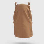 Organik Pamuklu Ayıcık Kahverengi Balaklava Eldiven Seti