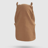 Organik Pamuklu Ayıcık Kahverengi Balaklava Eldiven Seti