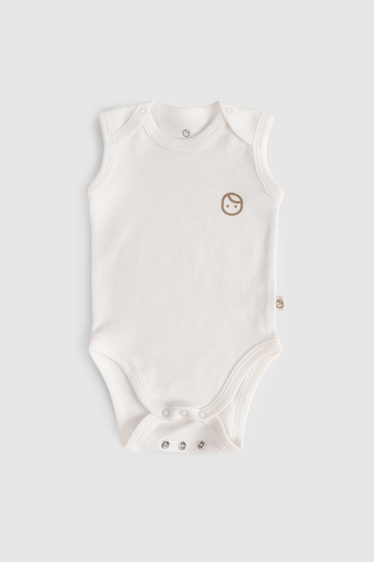 2'li Organik Pamuk Ayarlanabilir Pembe - Ekru Çıtçıtlı Atlet - Little Gusto -