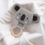 Ahşap Saplı Gri Çıngıraklı Diş Kaşıyıcı Koala