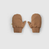 Organik Pamuklu Ayıcık Kahverengi Balaklava Eldiven Seti