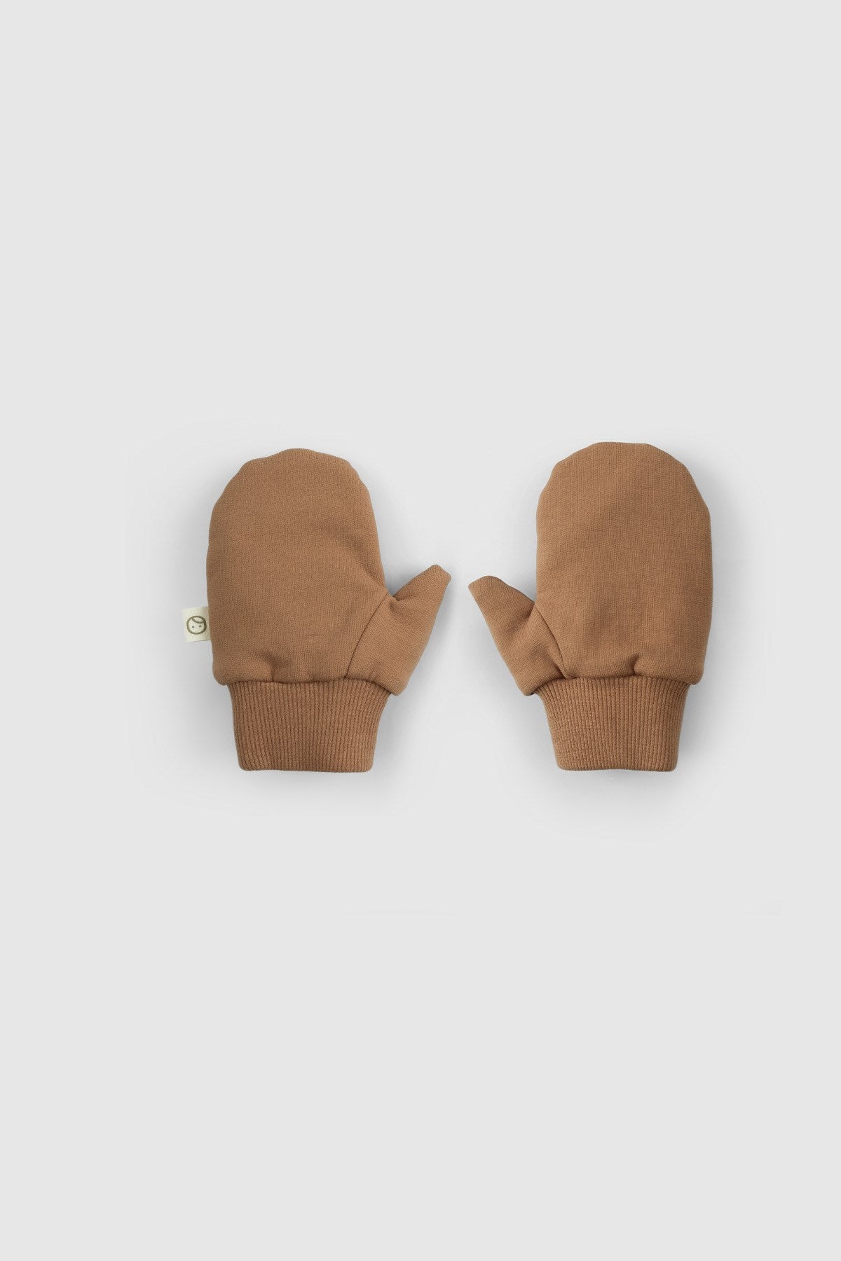 Organik Pamuklu Ayıcık Kahverengi Balaklava Eldiven Seti