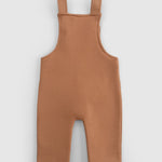 Organik Pamuklu Bebek Salopet Kahverengi