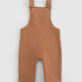 Organik Pamuklu Bebek Salopet Kahverengi