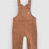 Organik Pamuklu Bebek Salopet Kahverengi