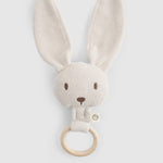 Ahşap Saplı Bej Çıngıraklı Diş Kaşıyıcı Tavşan