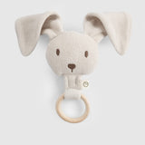 Ahşap Saplı Bej Çıngıraklı Diş Kaşıyıcı Tavşan