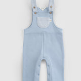 Organik Pamuklu İçi Tüylü Bebek Salopet Mavi