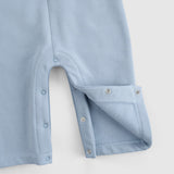 Organik Pamuklu İçi Tüylü Bebek Salopet Mavi