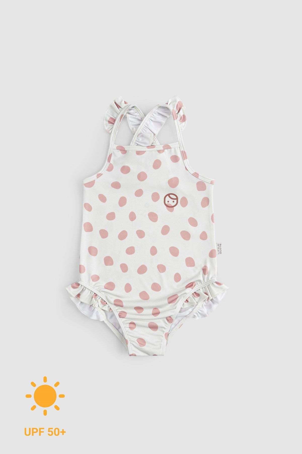 Askılı UV Korumalı Pembe Cosmos Bebek Mayo - Little Gusto - Bebek Mayo