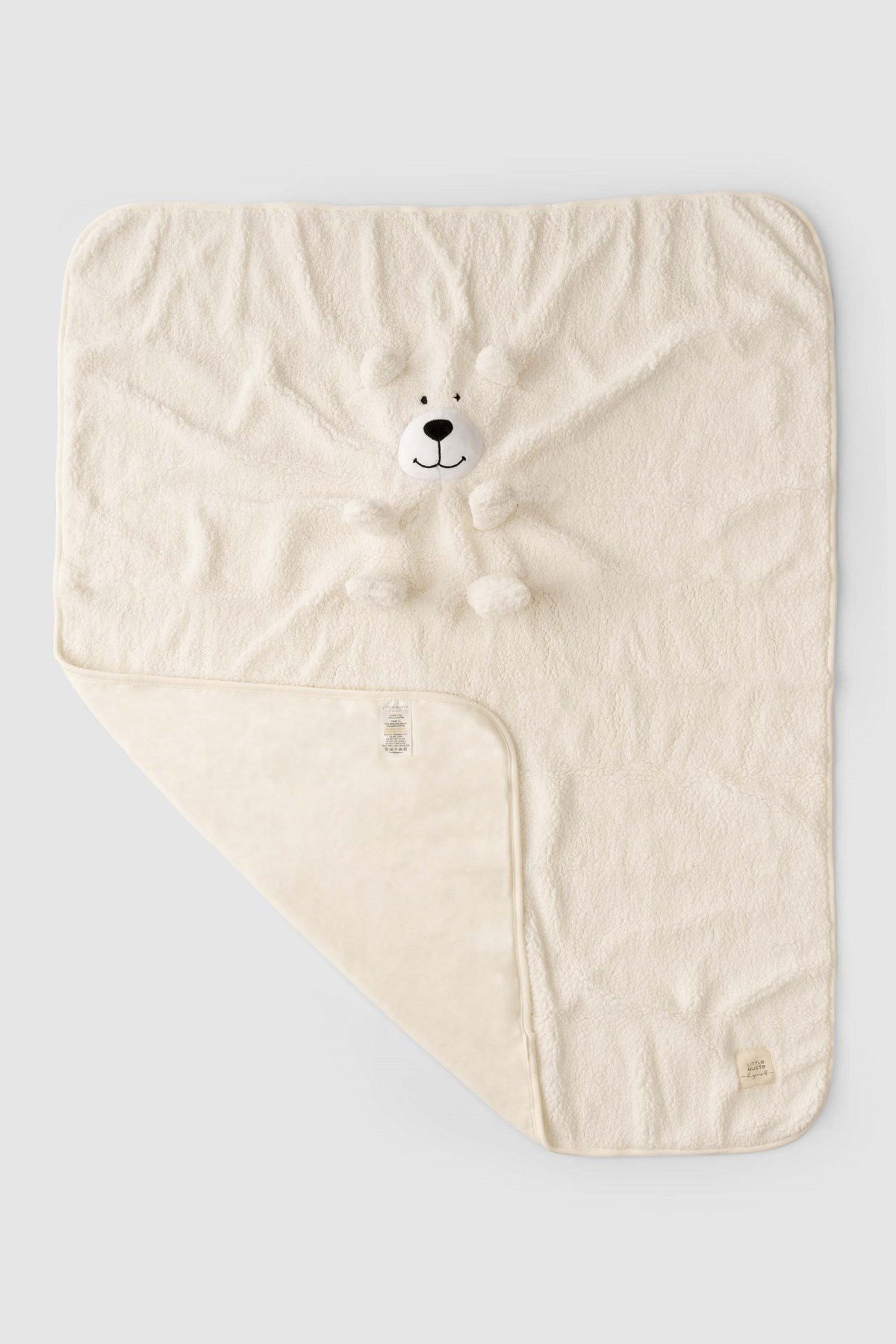 Wellsoft Ayıcık Ekru Bebek Battaniyesi - Little Gusto -