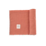 Bebek Müslin Bezi Örtü ve Kese Seti Organik Pamuk 120 cm Pembe - Little Gusto -