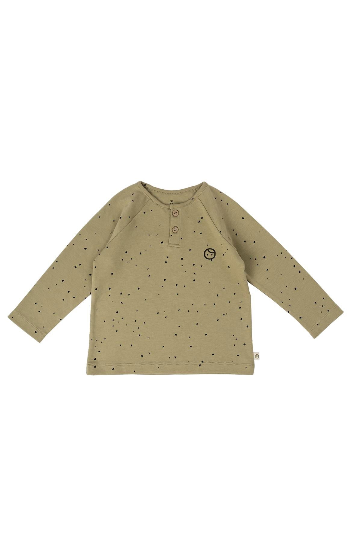 Bebek Pijama Takımı Cosmos Haki Organik  Pamuk - Little Gusto -