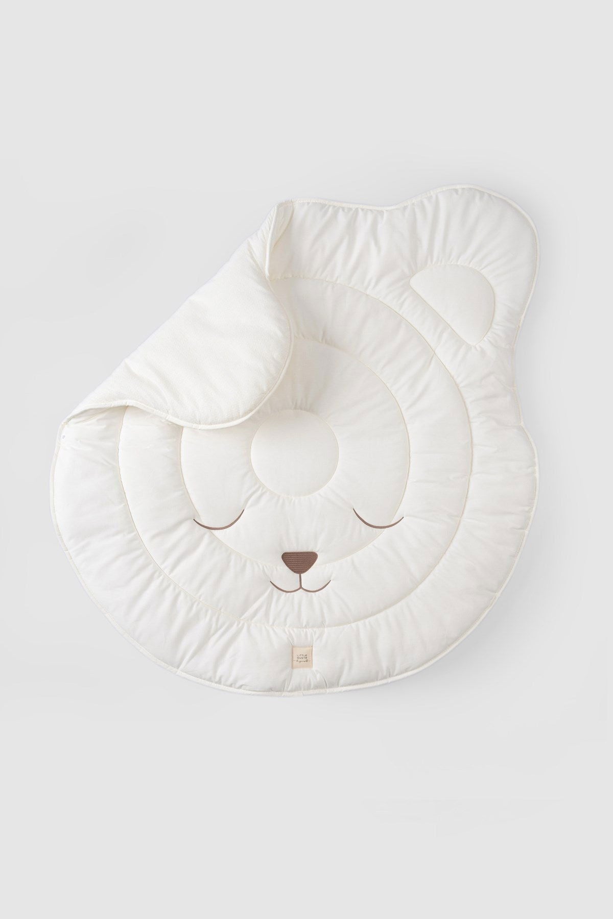 Kaydırmaz Tabanlı Yuvarlak Emekleme Minderi Ayıcık 100x100 - Little Gusto -