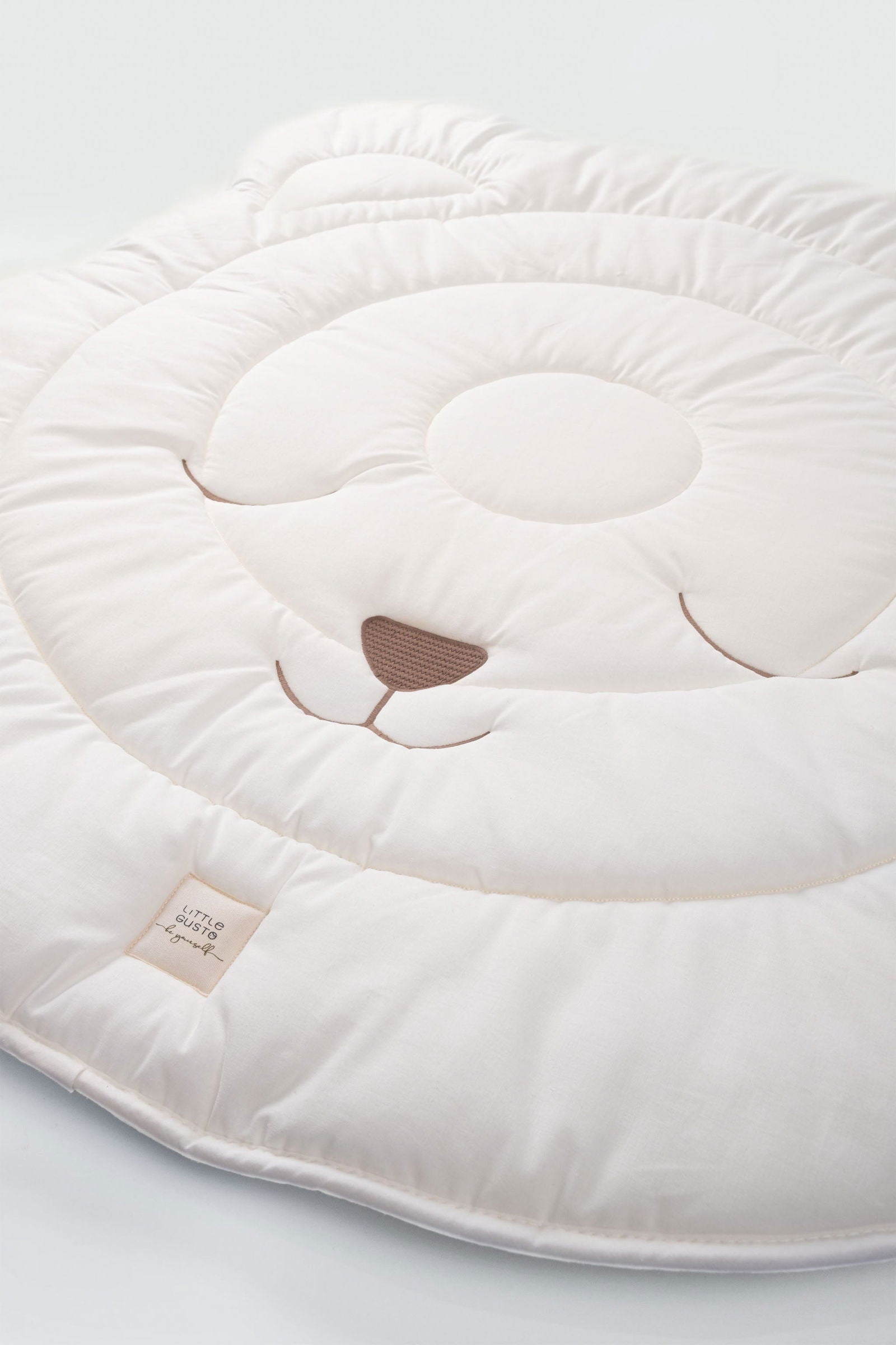 Kaydırmaz Tabanlı Yuvarlak Emekleme Minderi Ayıcık 100x100 - Little Gusto -