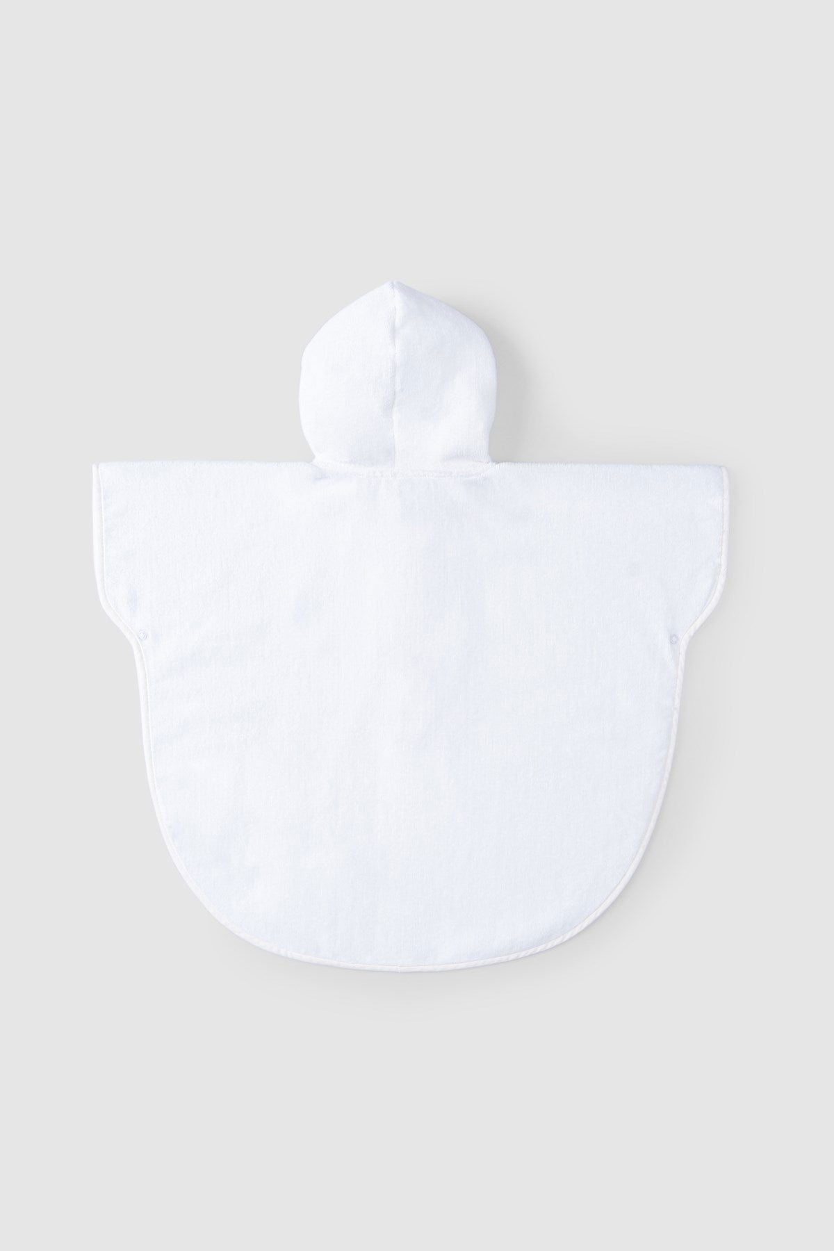 Organik Pamuk Bebek Kuzu Beyaz Panço Havlu - Little Gusto -