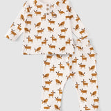 Organik Pamuk Bebek Pijama Takımı Deer - Little Gusto - Bebek Takımları