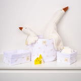 Organik Pamuk Büyük Boy Saplı Oyuncak Sepeti Feather 25x35 cm - Little Gusto -