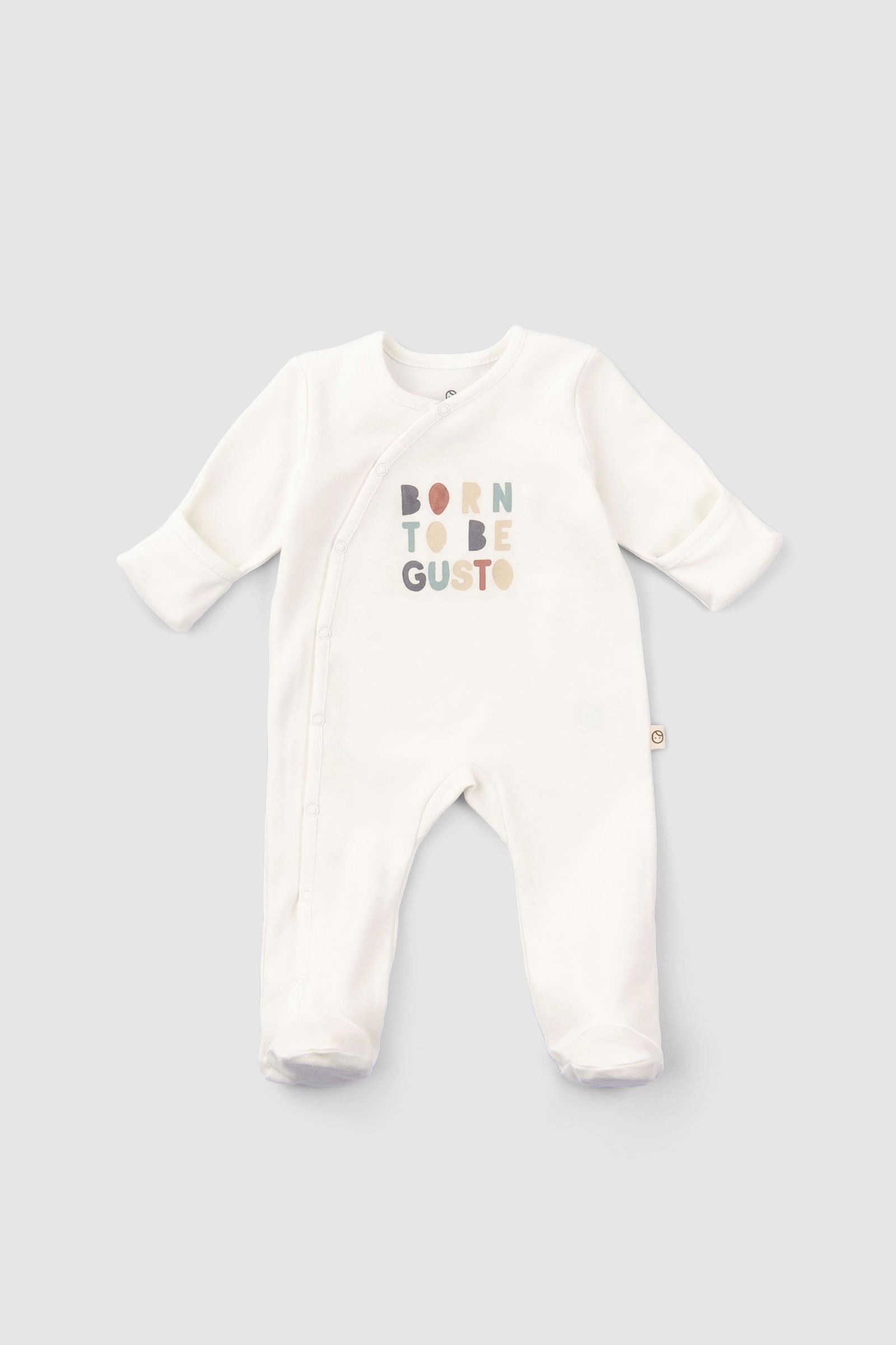 Organik Pamuk Kendinden Eldivenli Patikli 2'li Born to be Gusto Tulum Seti - Little Gusto -