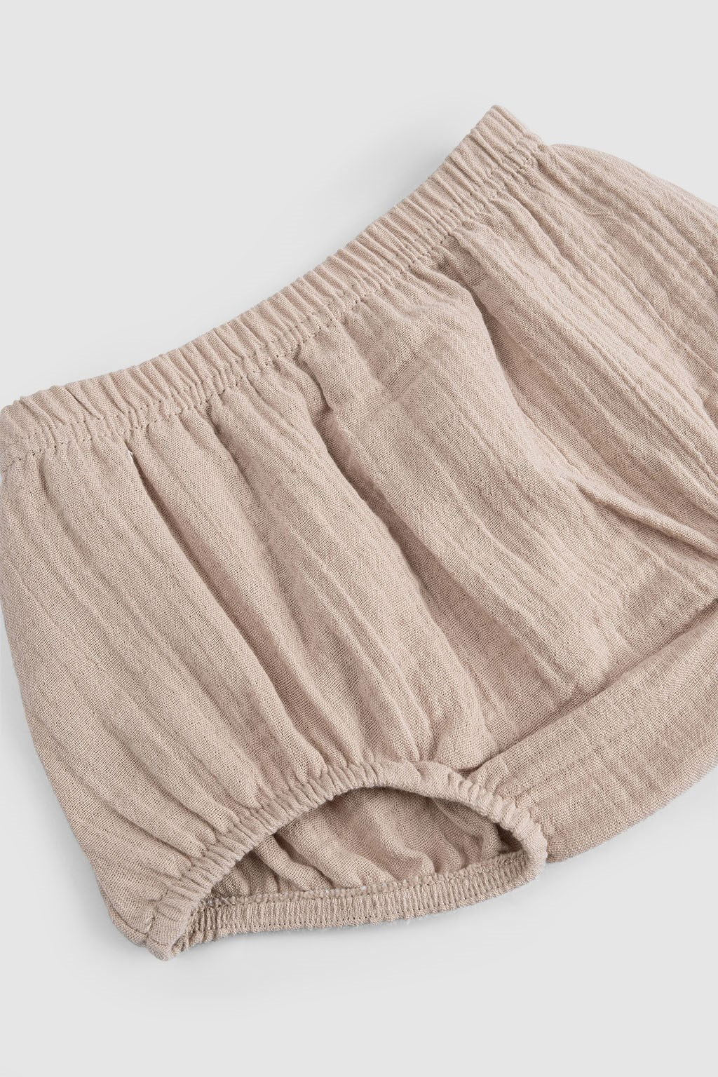 Organik Pamuk Müslin Bebek Bej Bloomer (Külot) - Little Gusto -