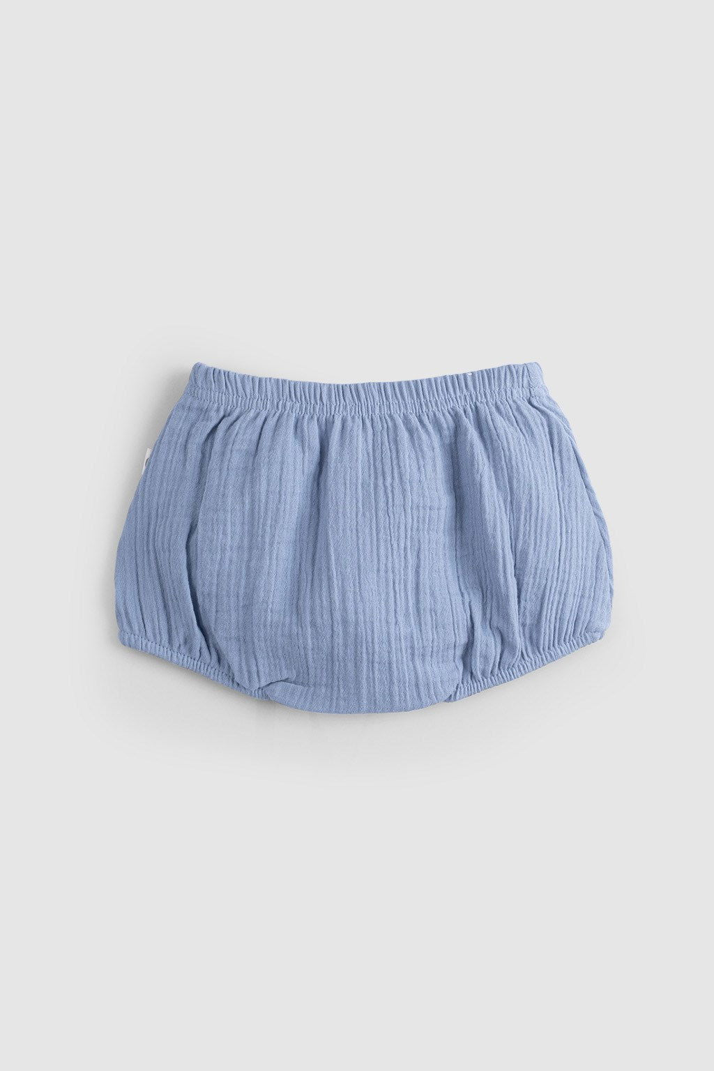 Organik Pamuk Müslin Bebek Mavi Bloomer (Külot) - Little Gusto -