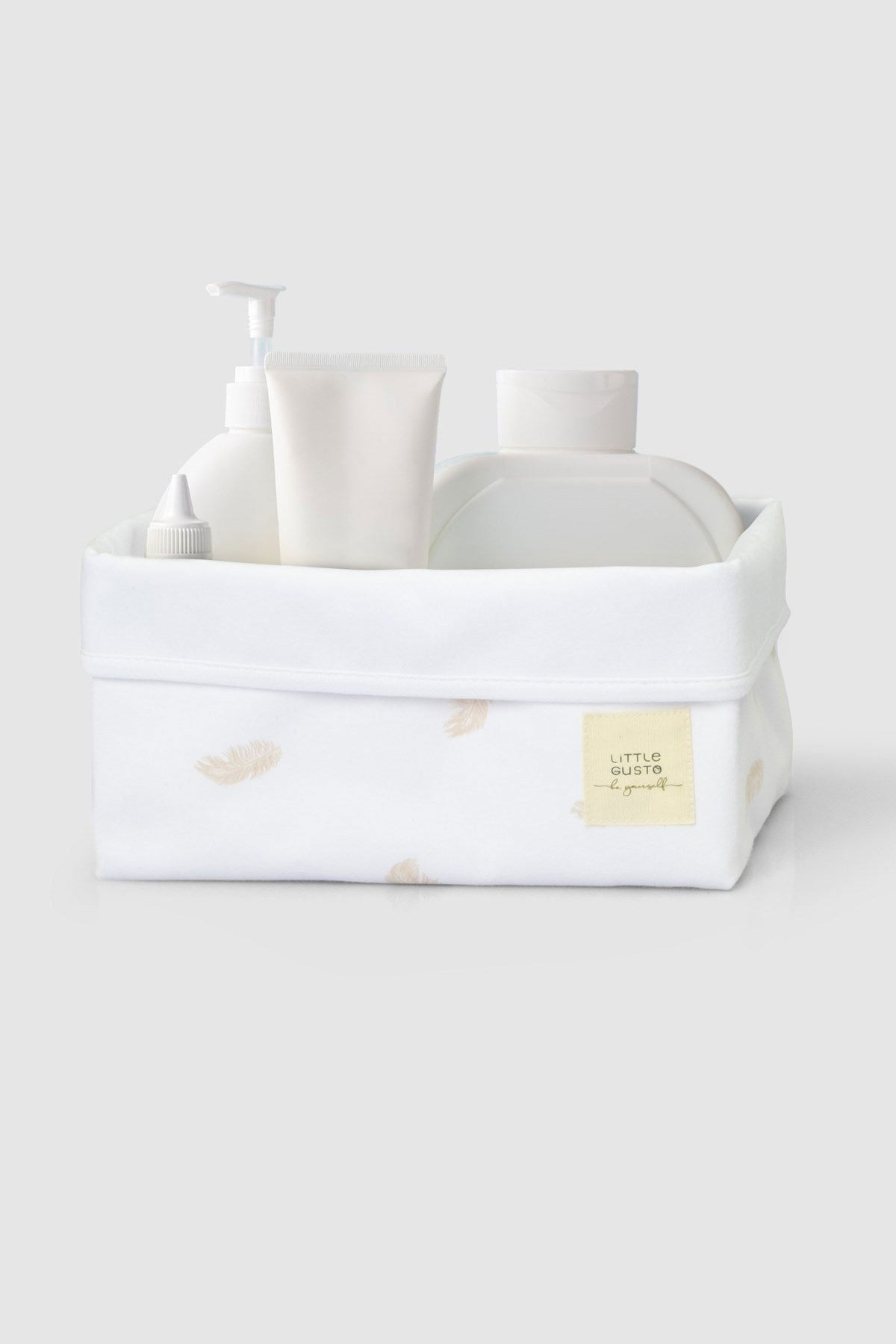 Organik Pamuk Organizer Sepet Bebek Feather 25x16 cm - Little Gusto