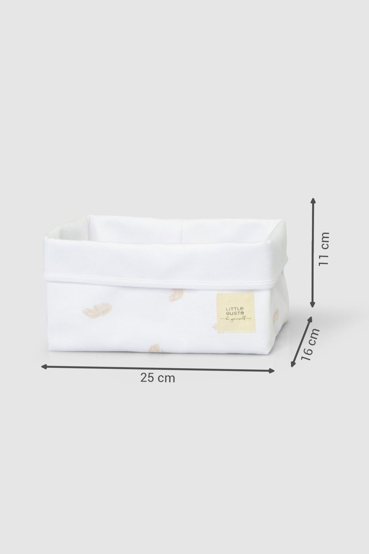 Organik Pamuk Organizer Sepet Bebek Feather 25x16 cm - Little Gusto