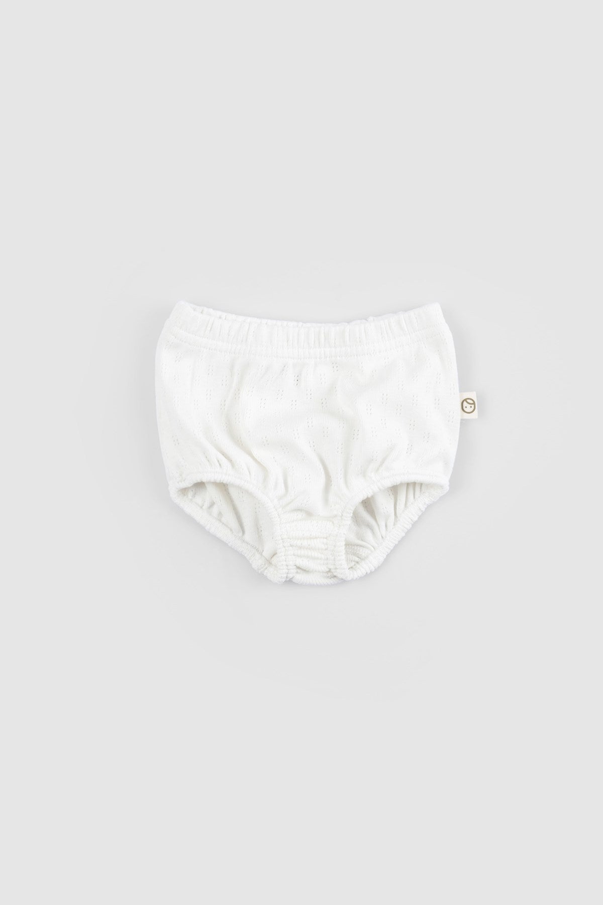 Organik Pamuk Pointel Bebek Ekru Atlet Bloomer Takımı - Little Gusto -