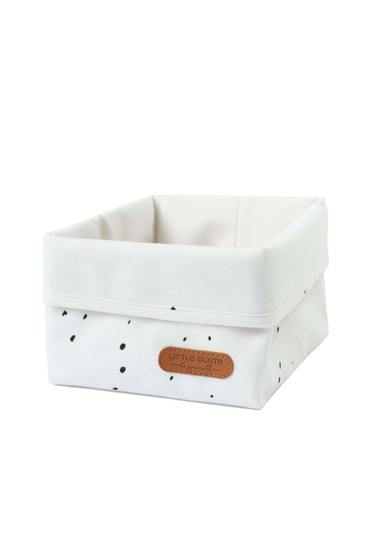 Organizer Sepet Bebek Cosmos Beyaz Organik Pamuk 15x17 cm - Little Gusto