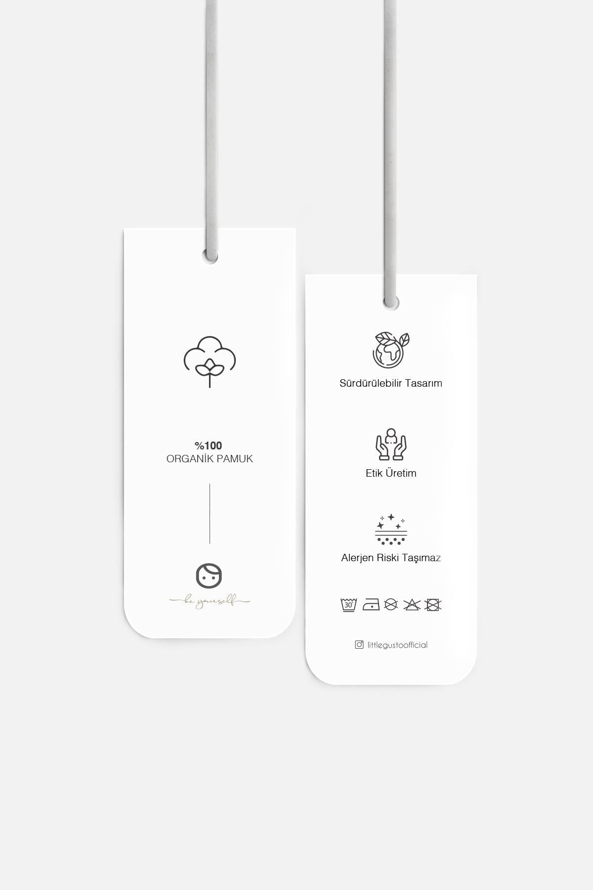 Organizer Sepet Bebek Cosmos Beyaz Organik Pamuk 15x17 cm - Little Gusto