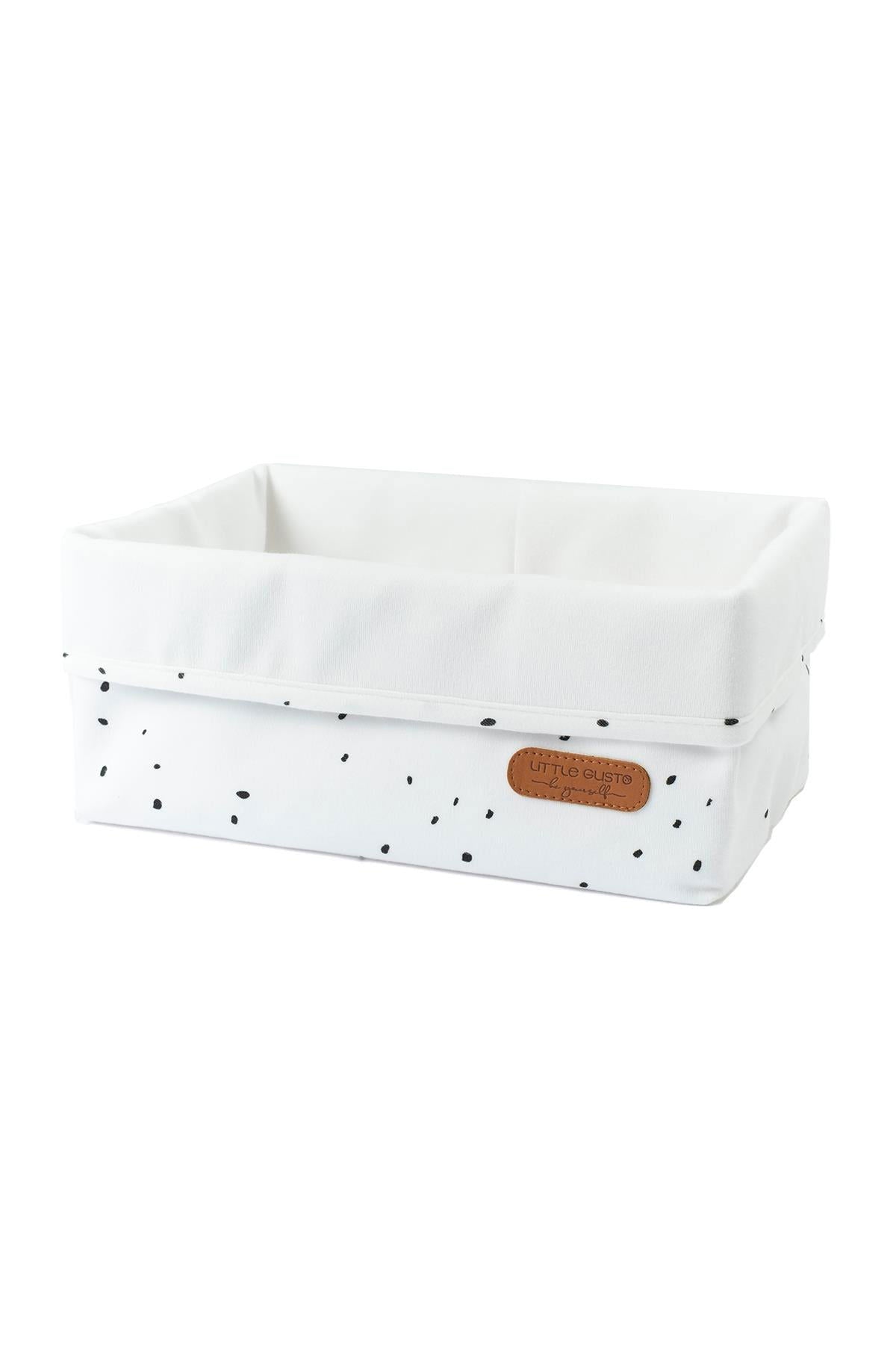 Organizer Sepet Bebek Cosmos Beyaz Organik Pamuk 25x16 cm - Little Gusto