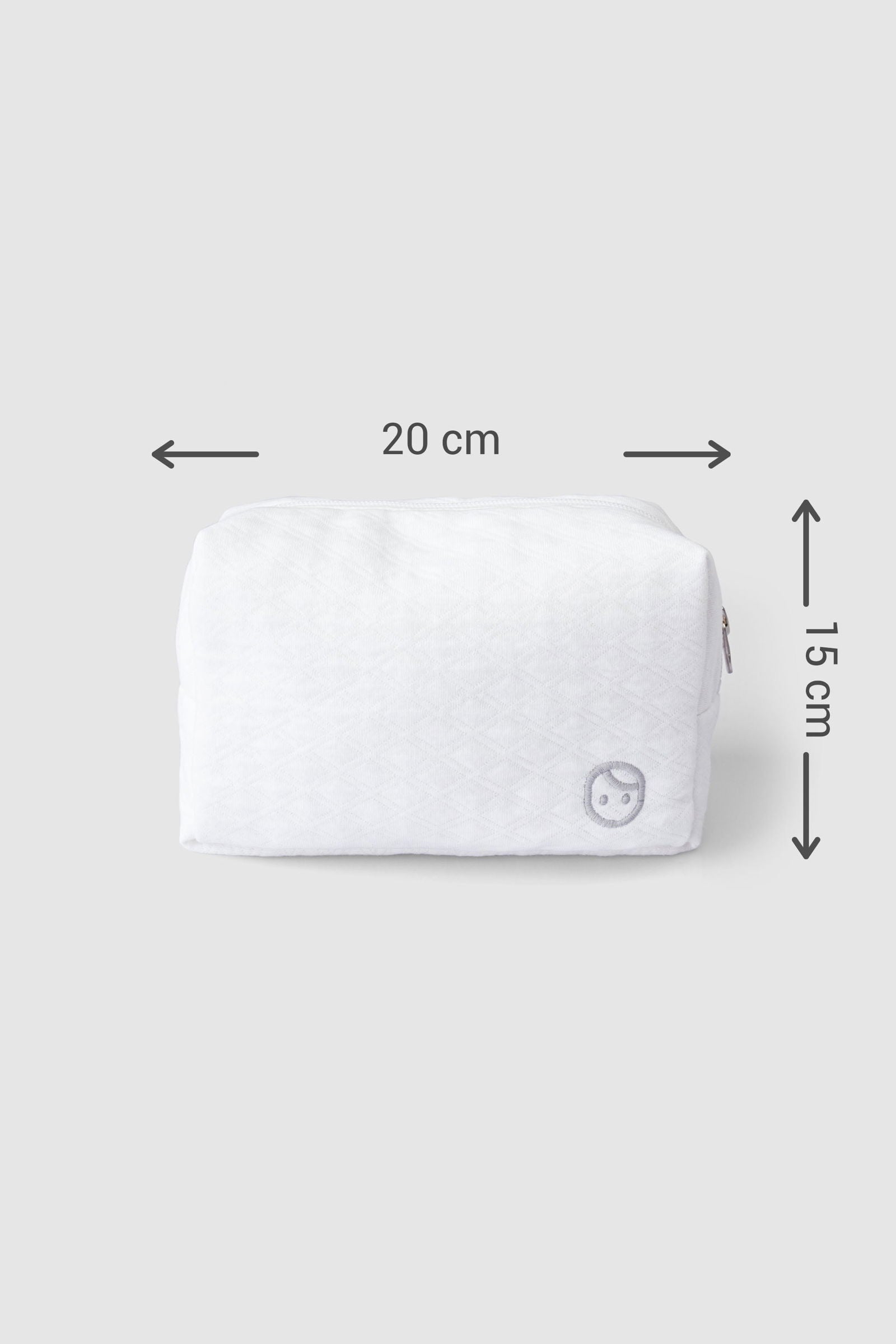 Sıvı geçirmez Fermuarlı Kapitone Organizer Çanta Beyaz - Little Gusto -