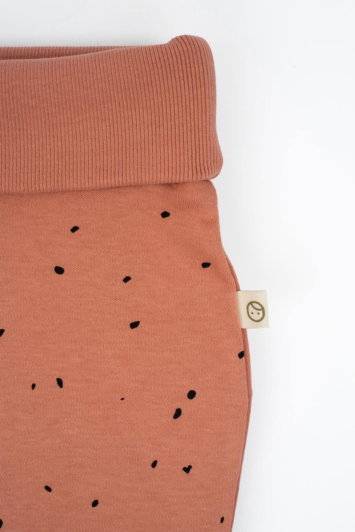 Yüksek Bel Pantolon Bebek Cosmos Pembe Organik Pamuk - Little Gusto -