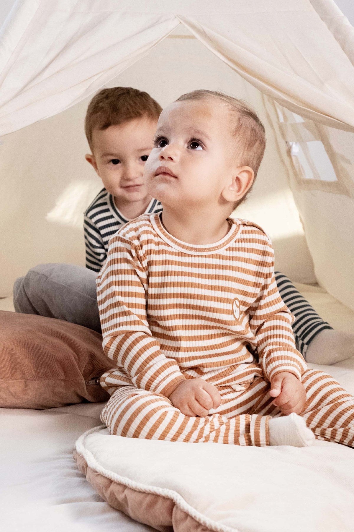 Organik Pamuklu  Kaşkorse  Modal Kahve Bebek Takımı