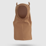 Organik Pamuklu Ayıcık Kahverengi Balaklava Eldiven Seti