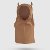 Organik Pamuklu Ayıcık Kahverengi Balaklava Eldiven Seti