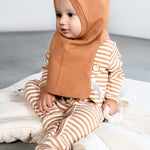 Organik Pamuklu Ayıcık Kahverengi Balaklava Eldiven Seti