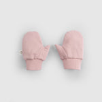 Organik Pamuklu Tavşan Kulaklı Pembe Balaklava Eldiven Seti